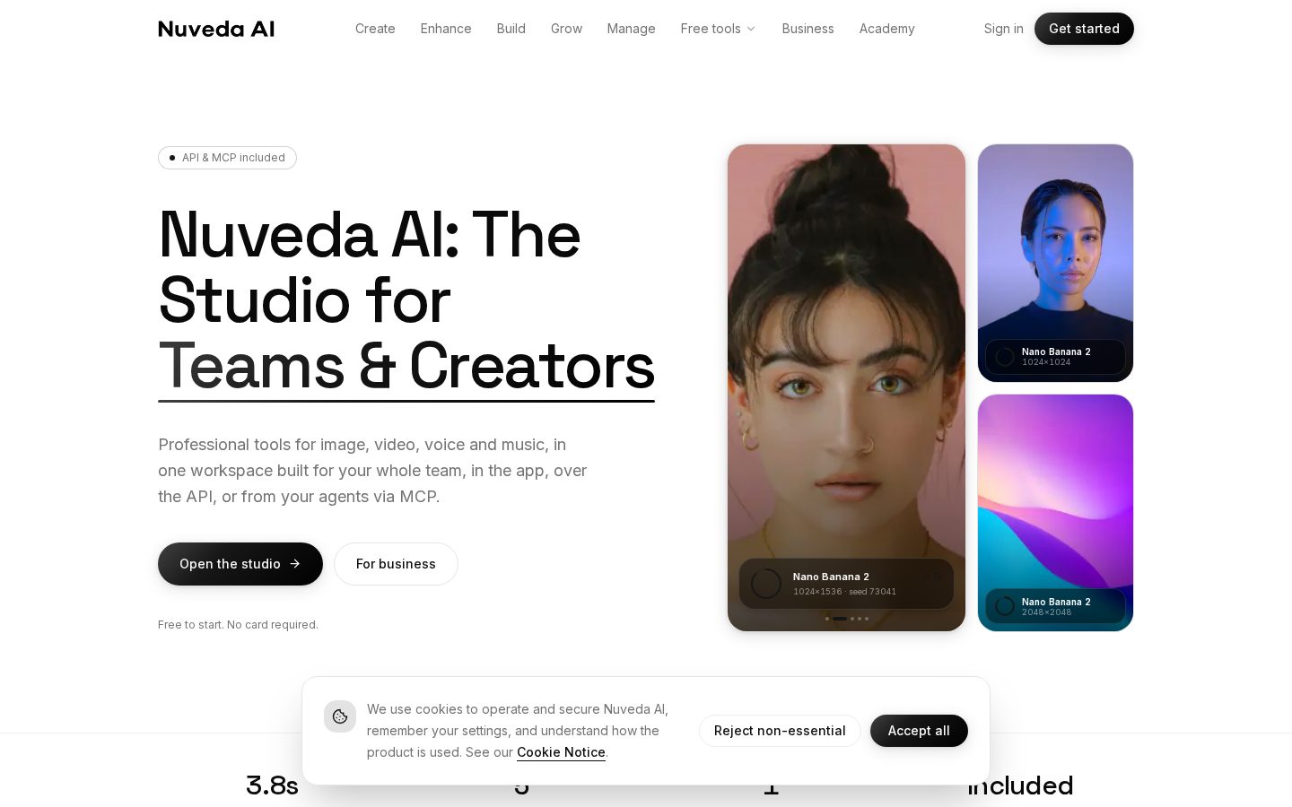 Nuveda AI Homepage