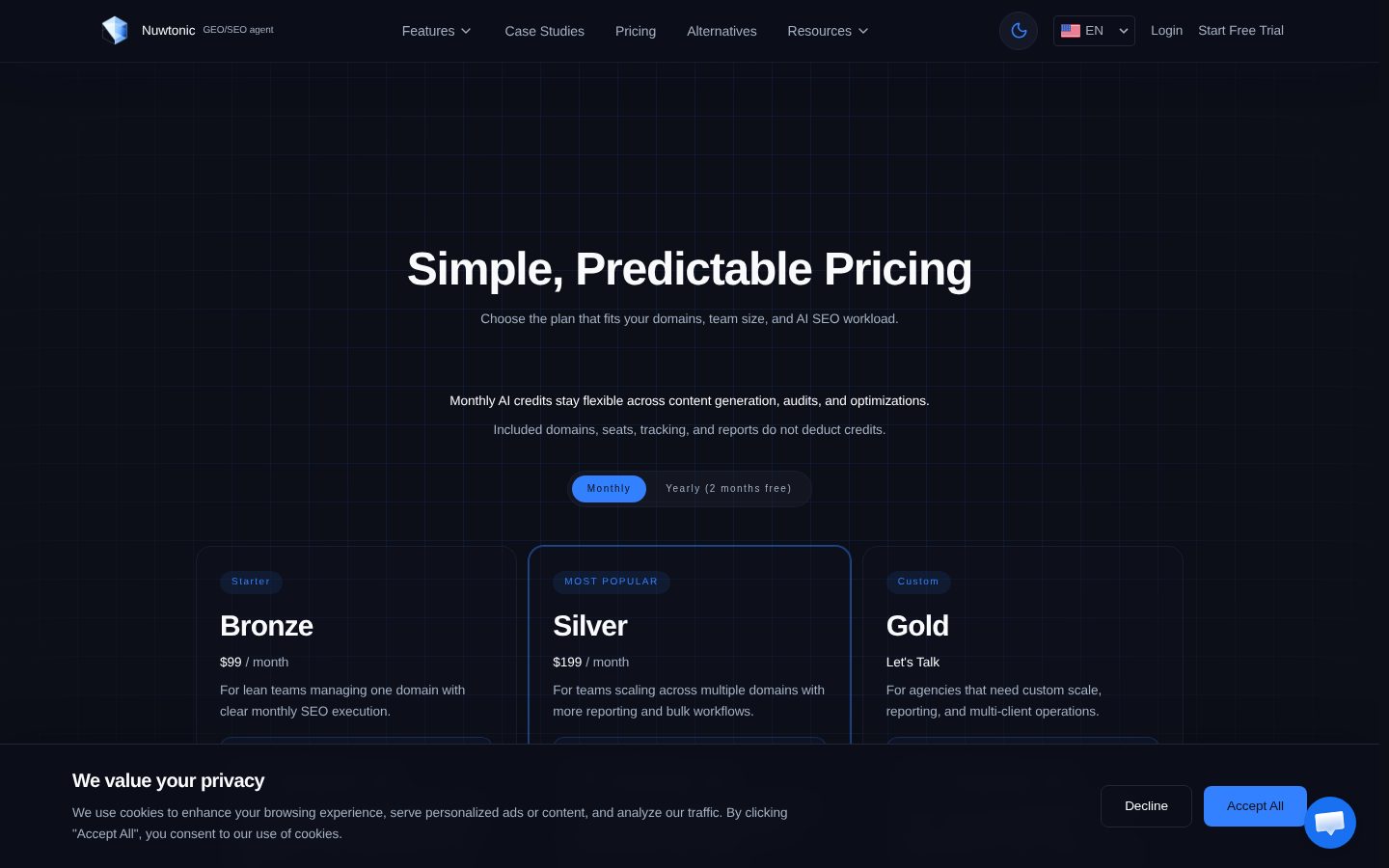 Nuwtonic Pricing