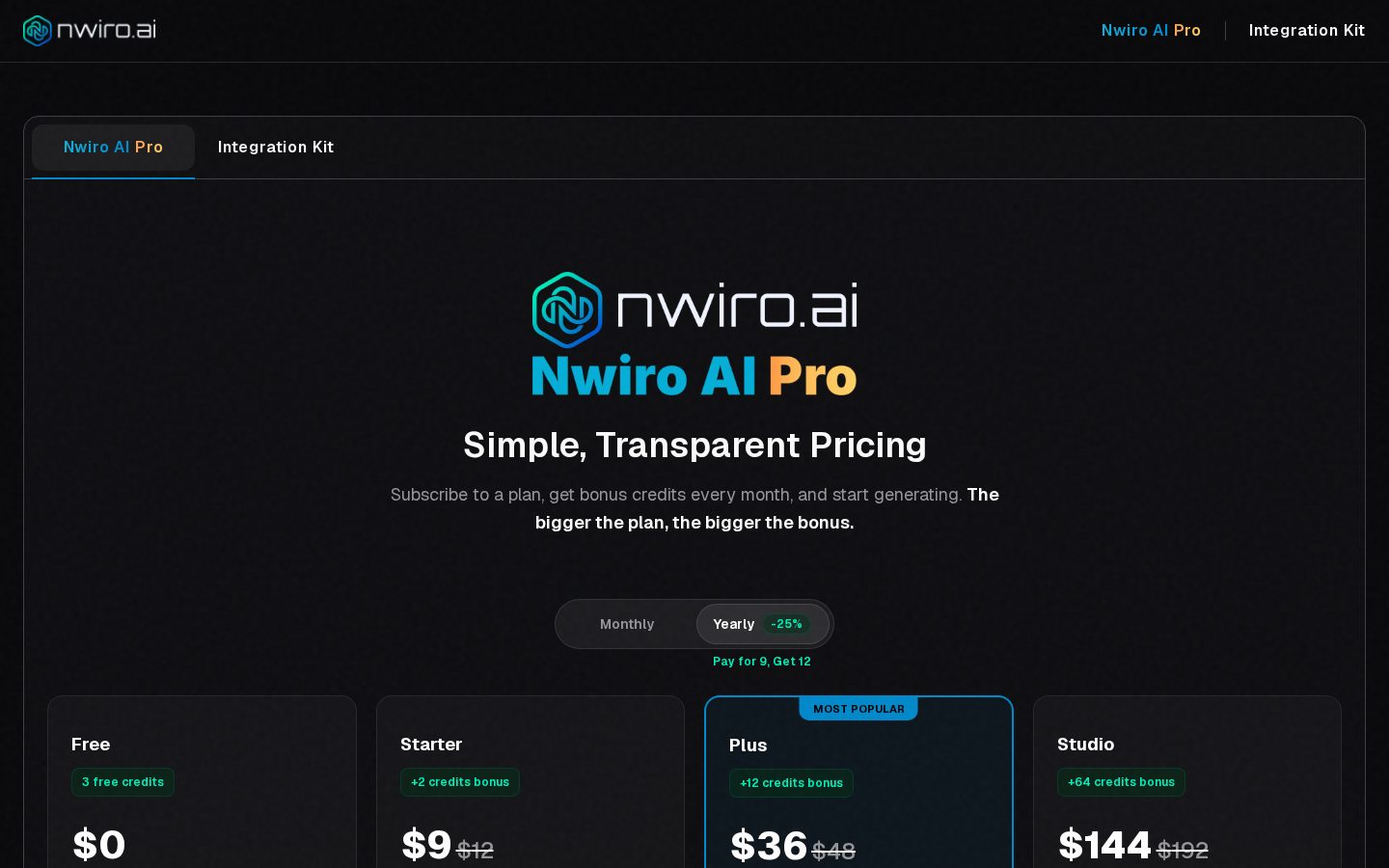 Nwiro AI Pricing