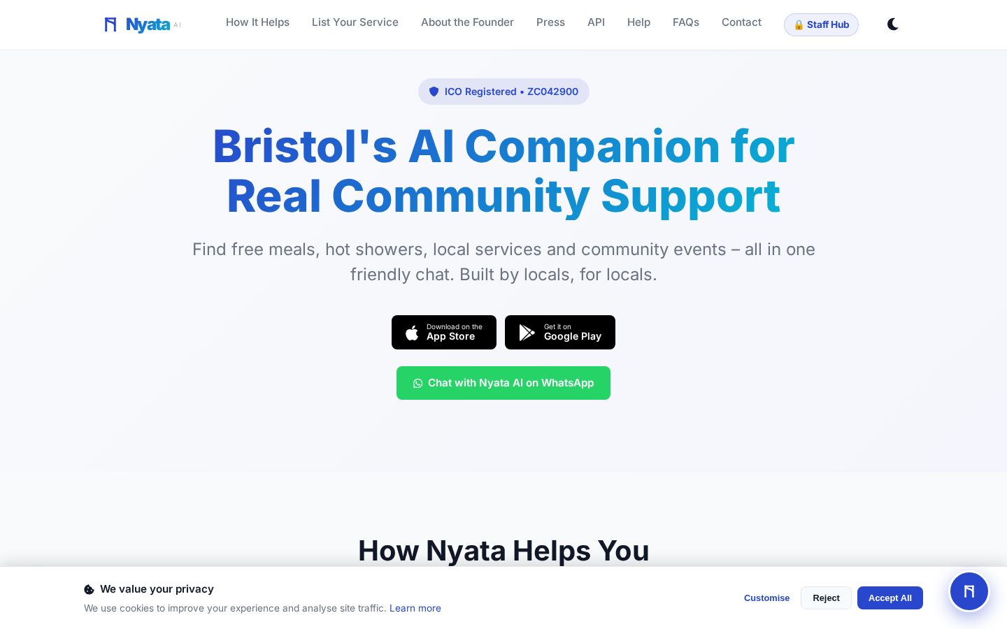 Nyata AI Homepage