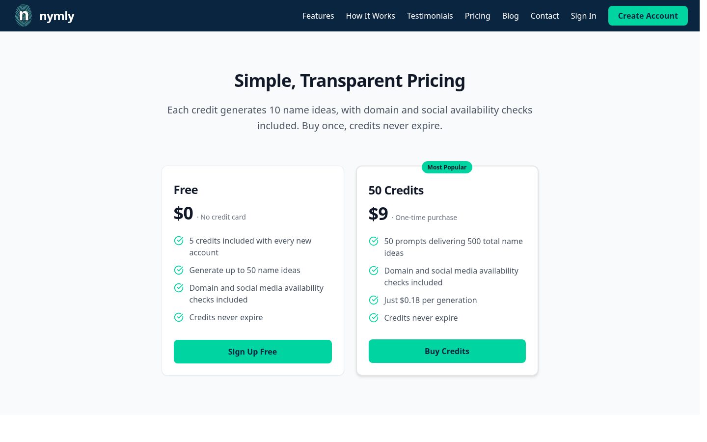 nymly Pricing