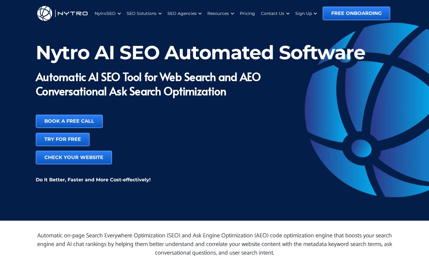 Nytro SEO Homepage