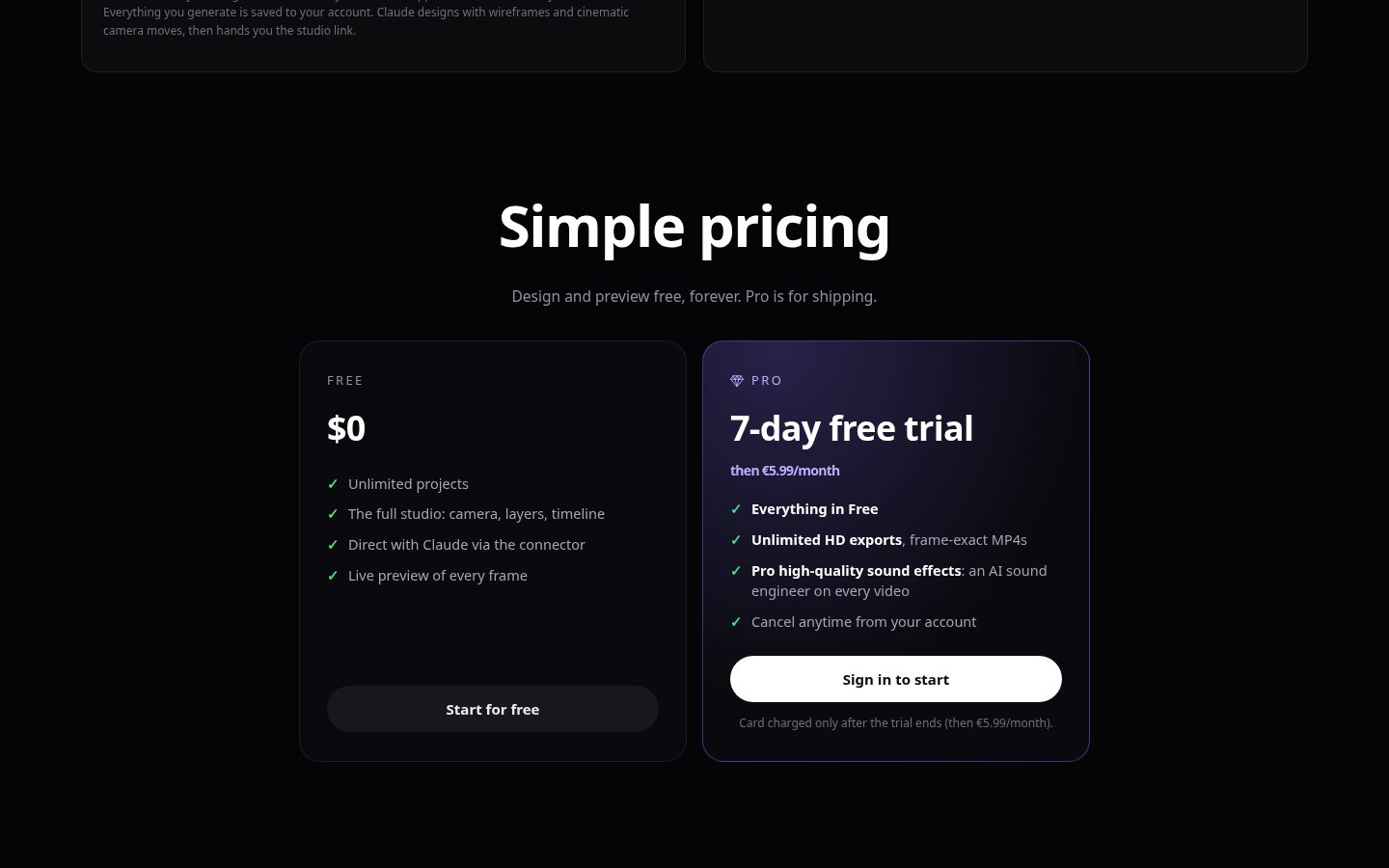 Nyx Motion Pricing
