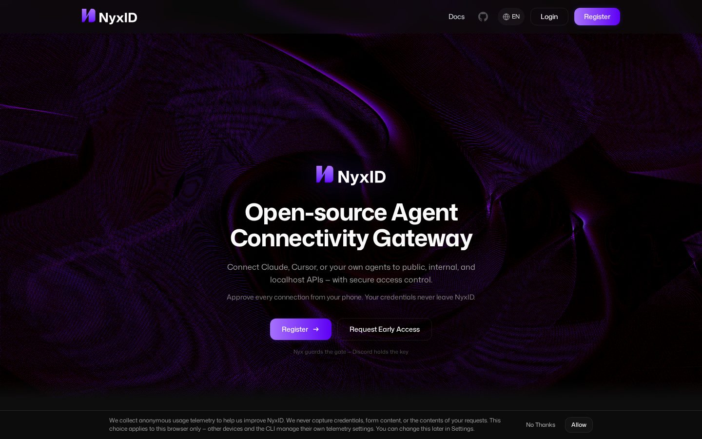 NyxId Homepage