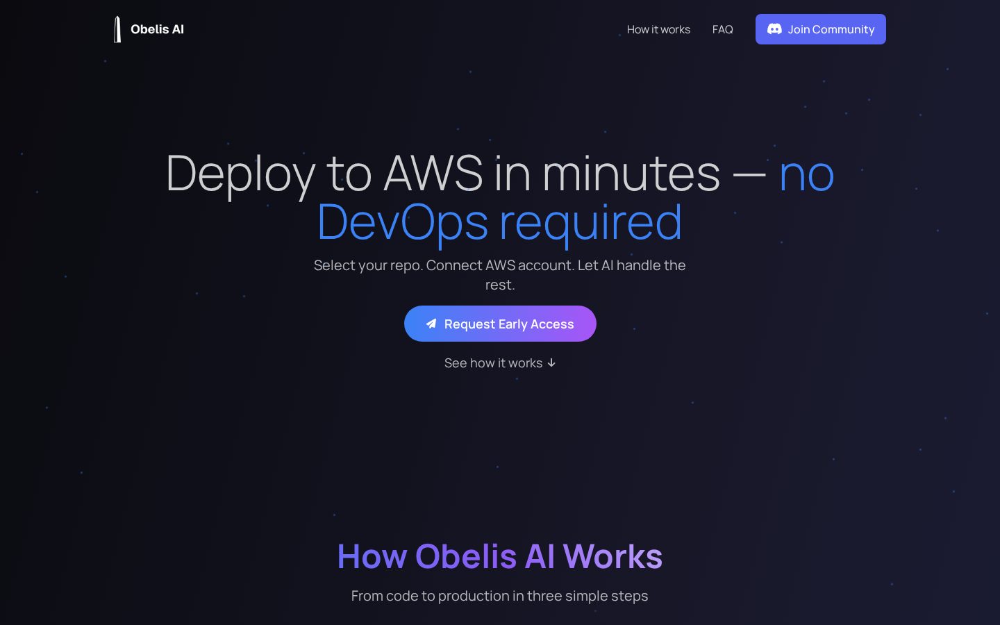 Obelis AI Homepage