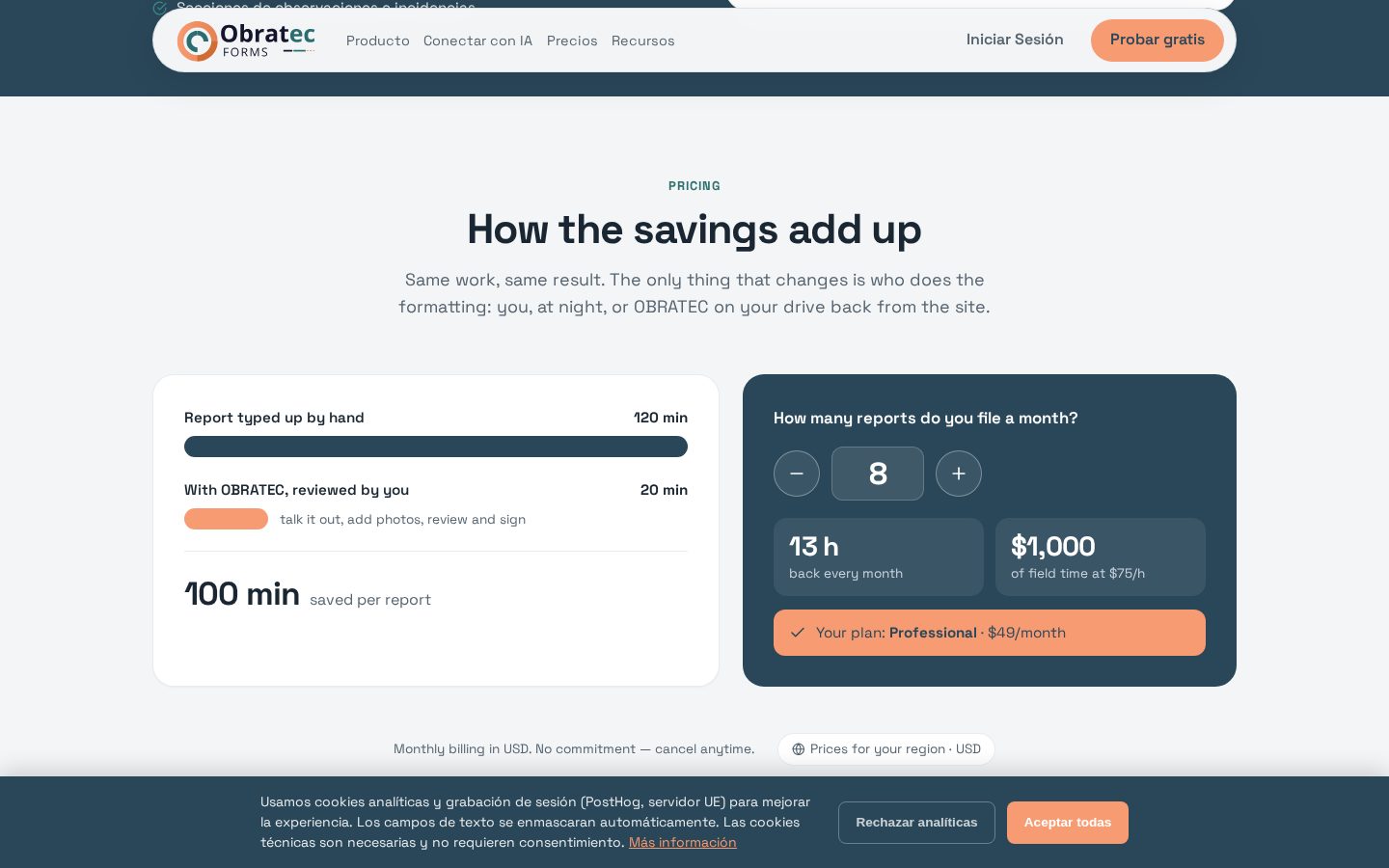OBRATEC Pricing