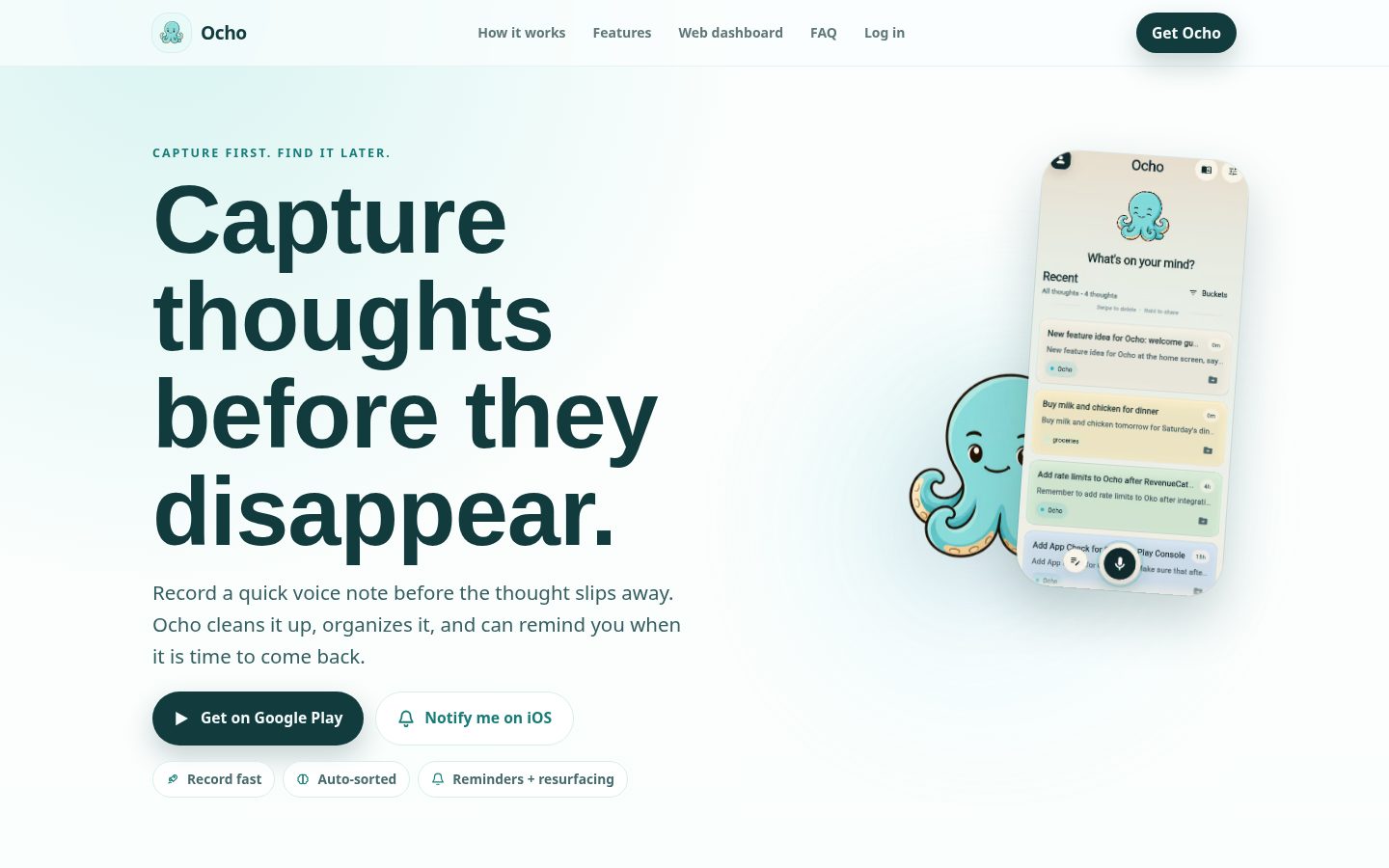 Ocho Homepage