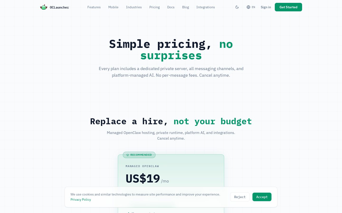 Oclauncher Pricing