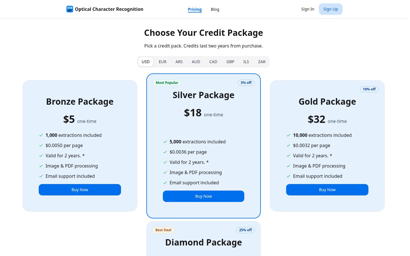 OCRMD Pricing