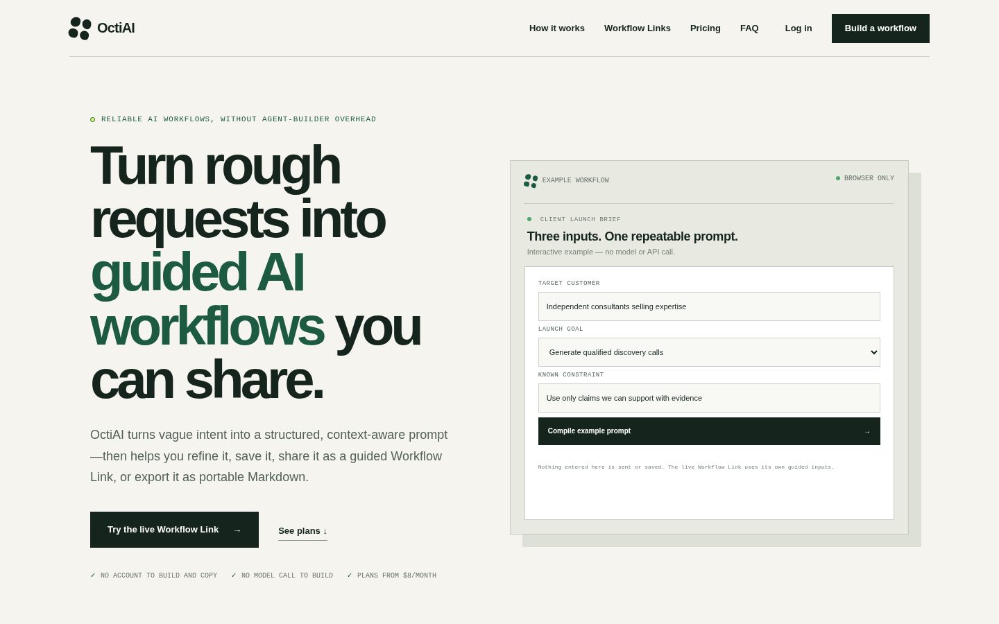 OctiAI Homepage