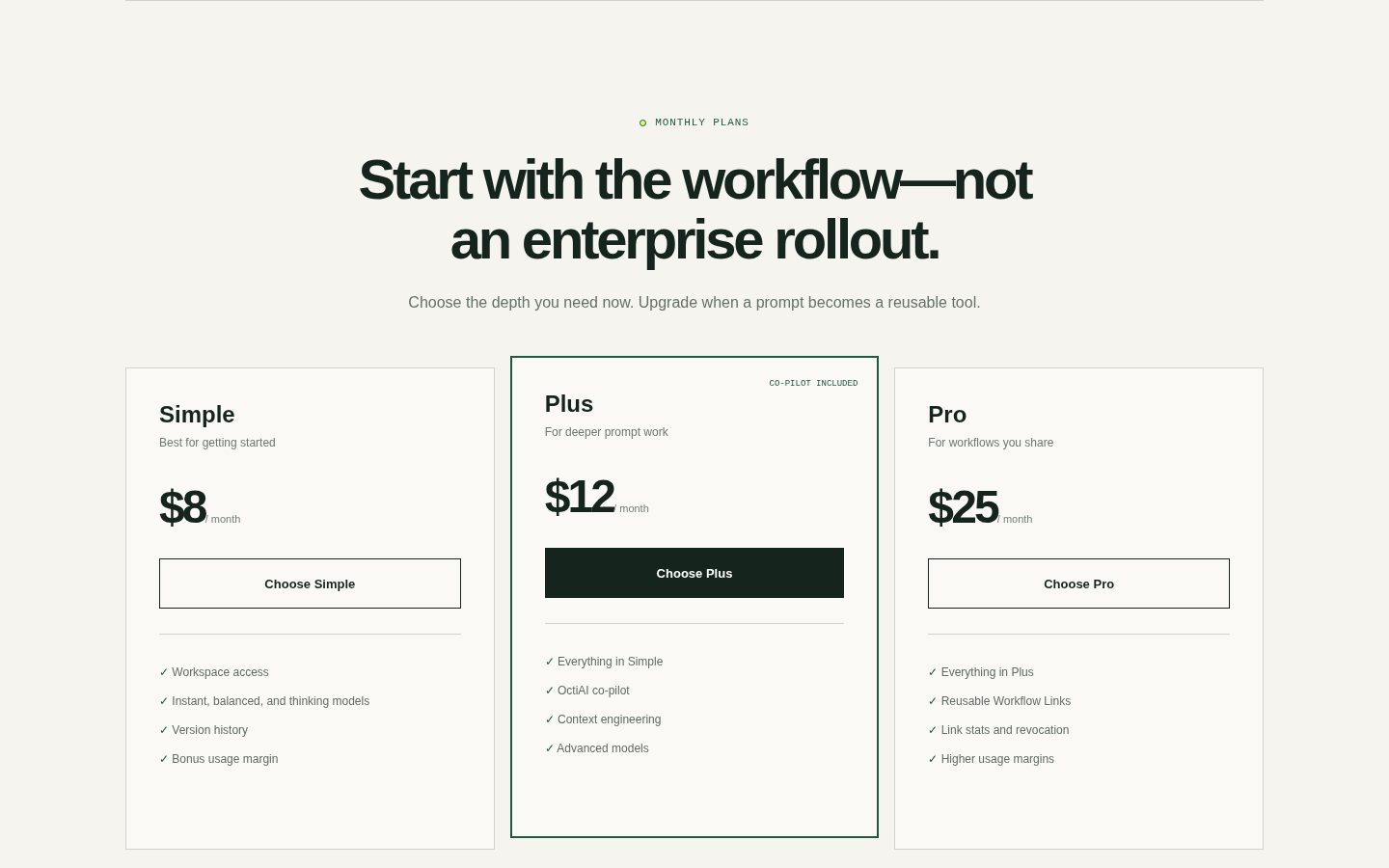 OctiAI Pricing