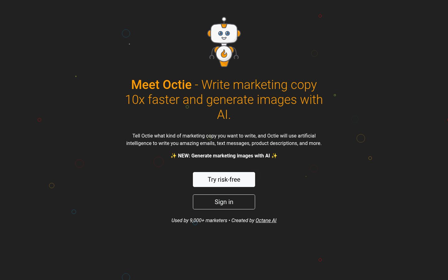 Octie.ai Homepage