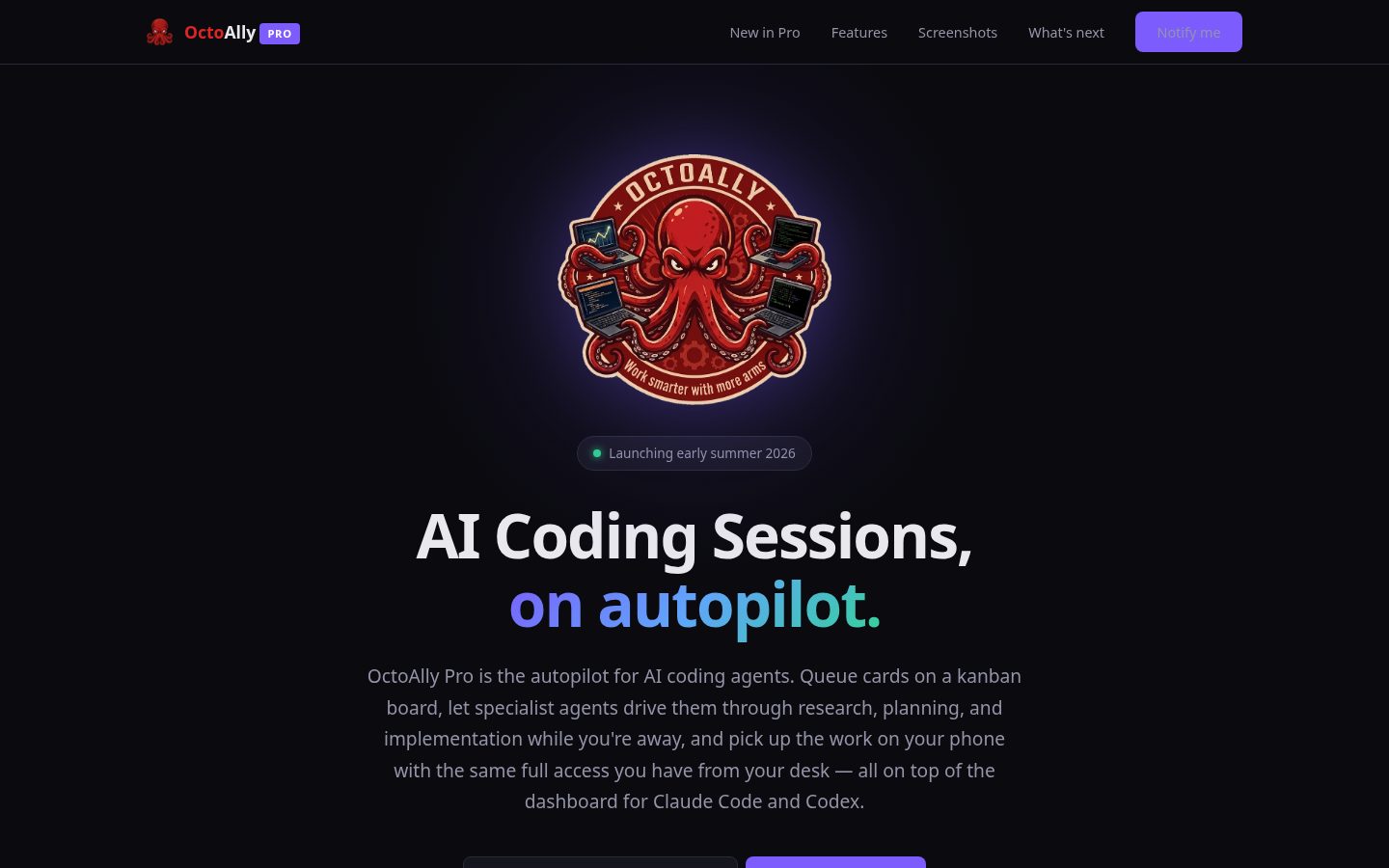 OctoAlly Homepage