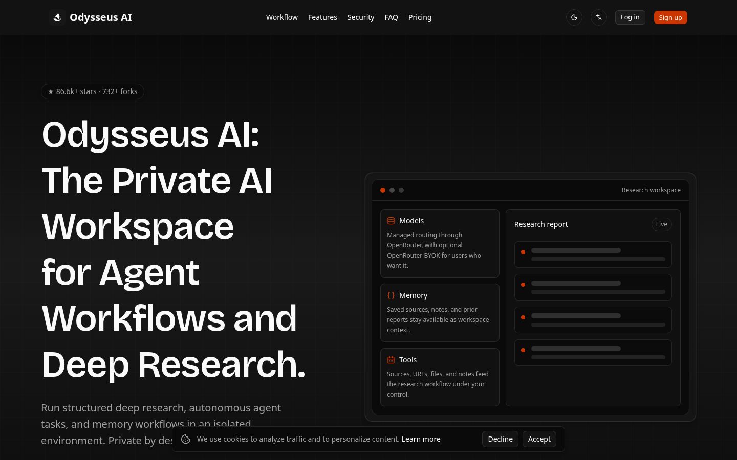Odysseus AI Homepage