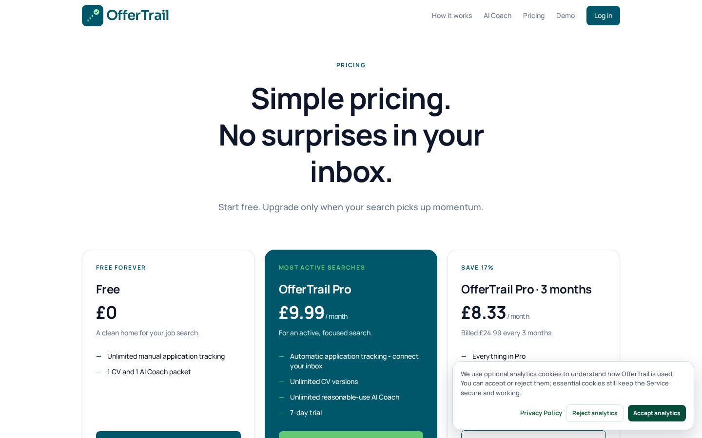 OfferTrail Pricing