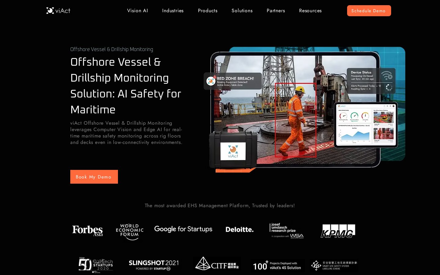 Offshore Vessel Monitoring Solution Homepage