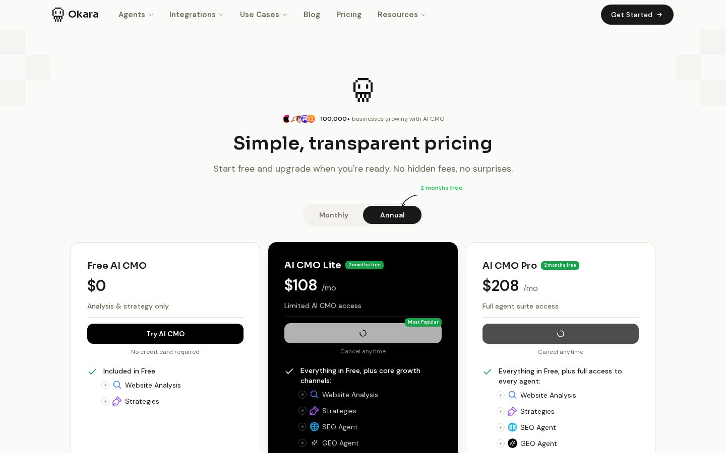 Okara ai Pricing