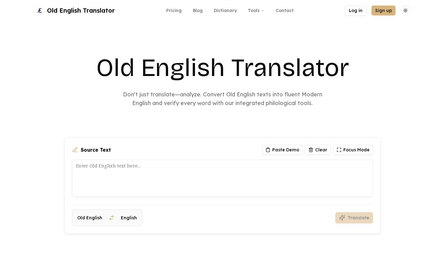 Old English Translator Homepage