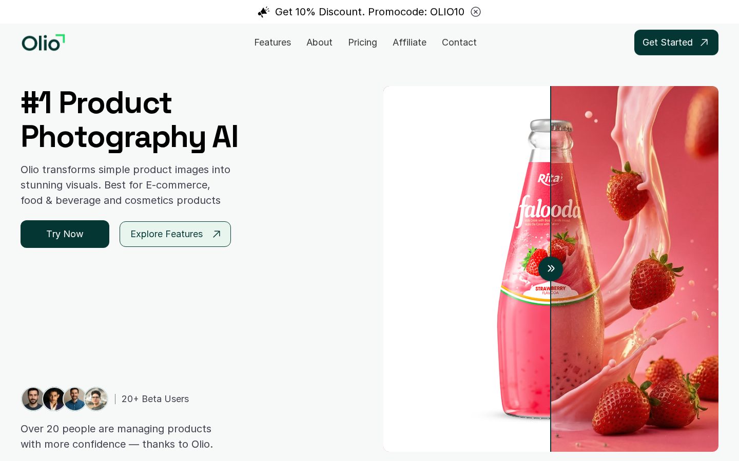 Olio Homepage