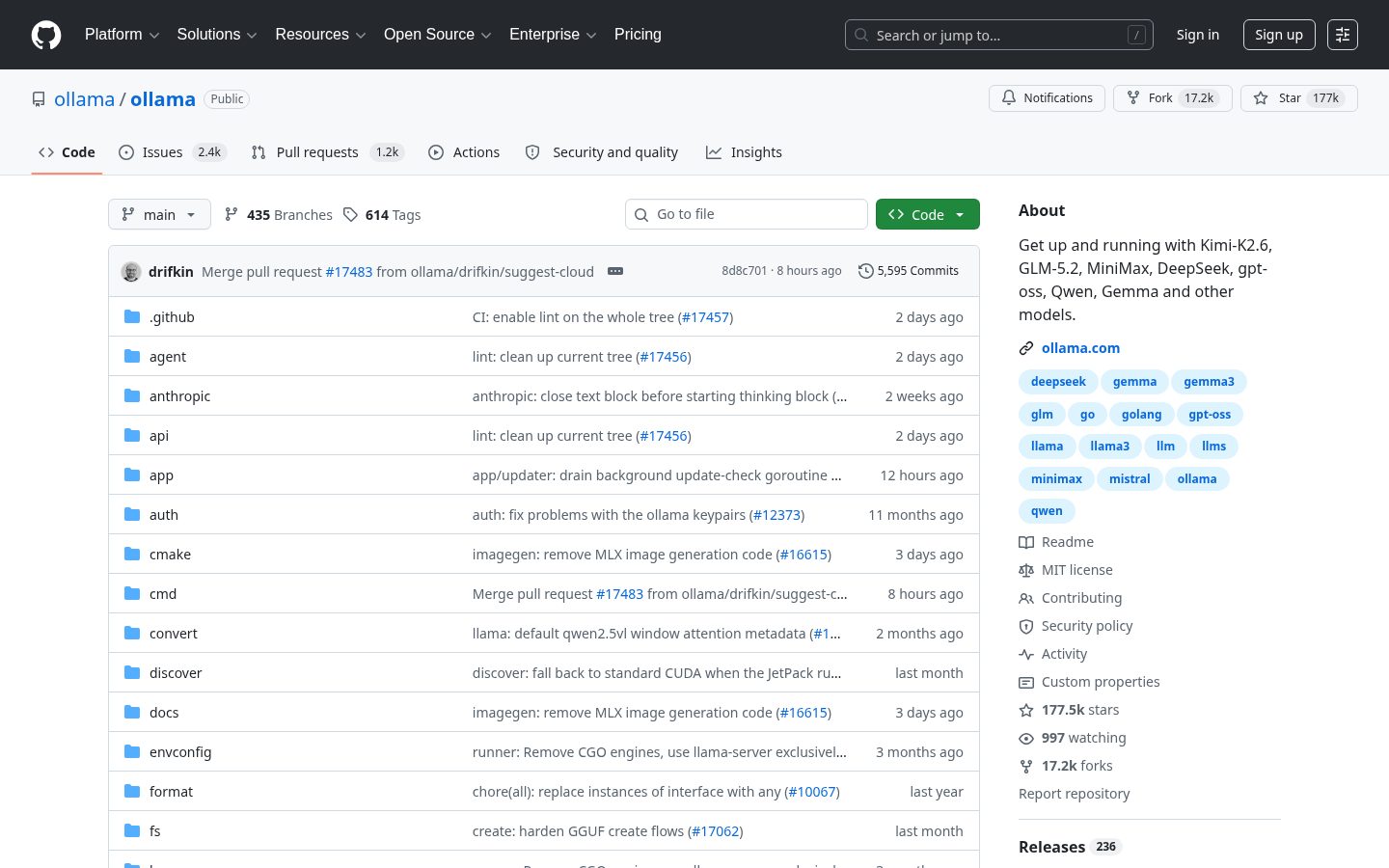 Ollama v0.19 Homepage