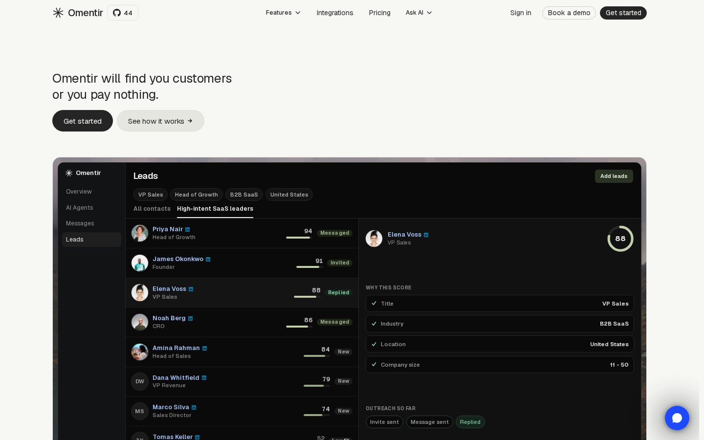Omentir Homepage