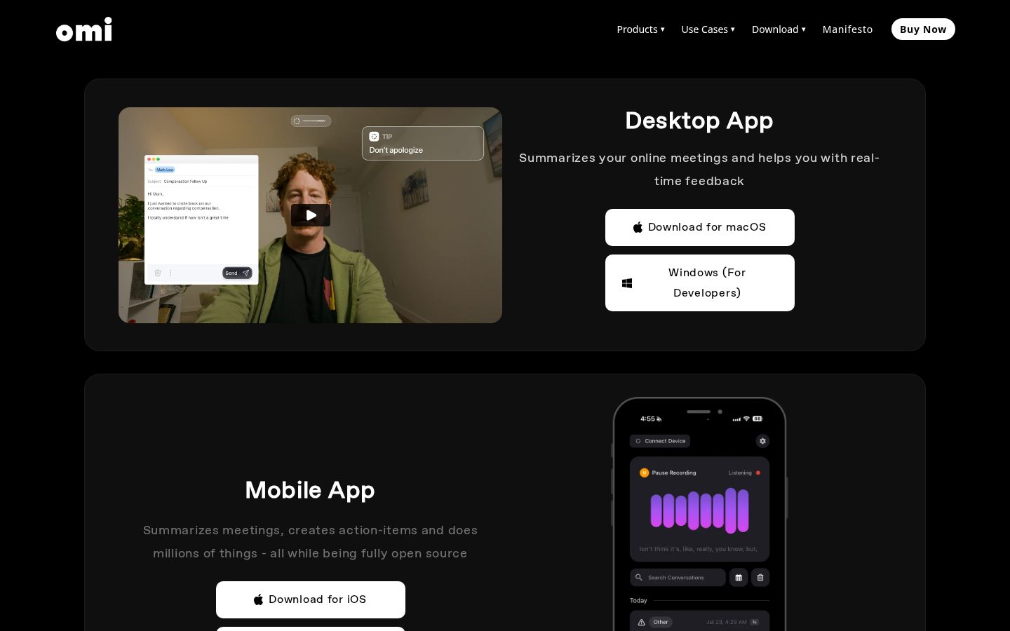 Omi Desktop Homepage