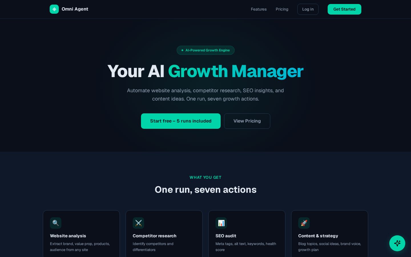 Omni Agent Homepage