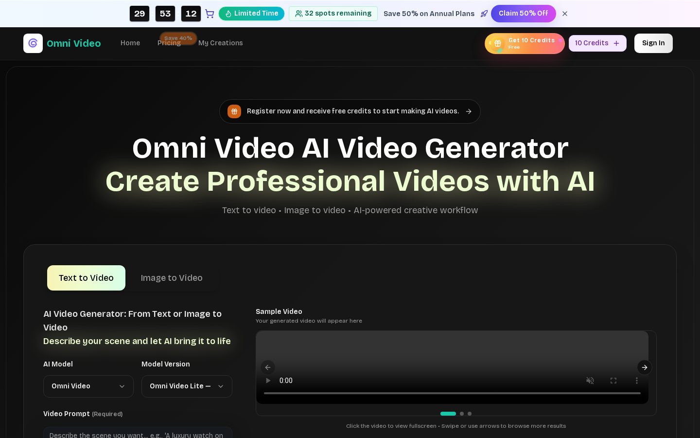 Omni Video Homepage