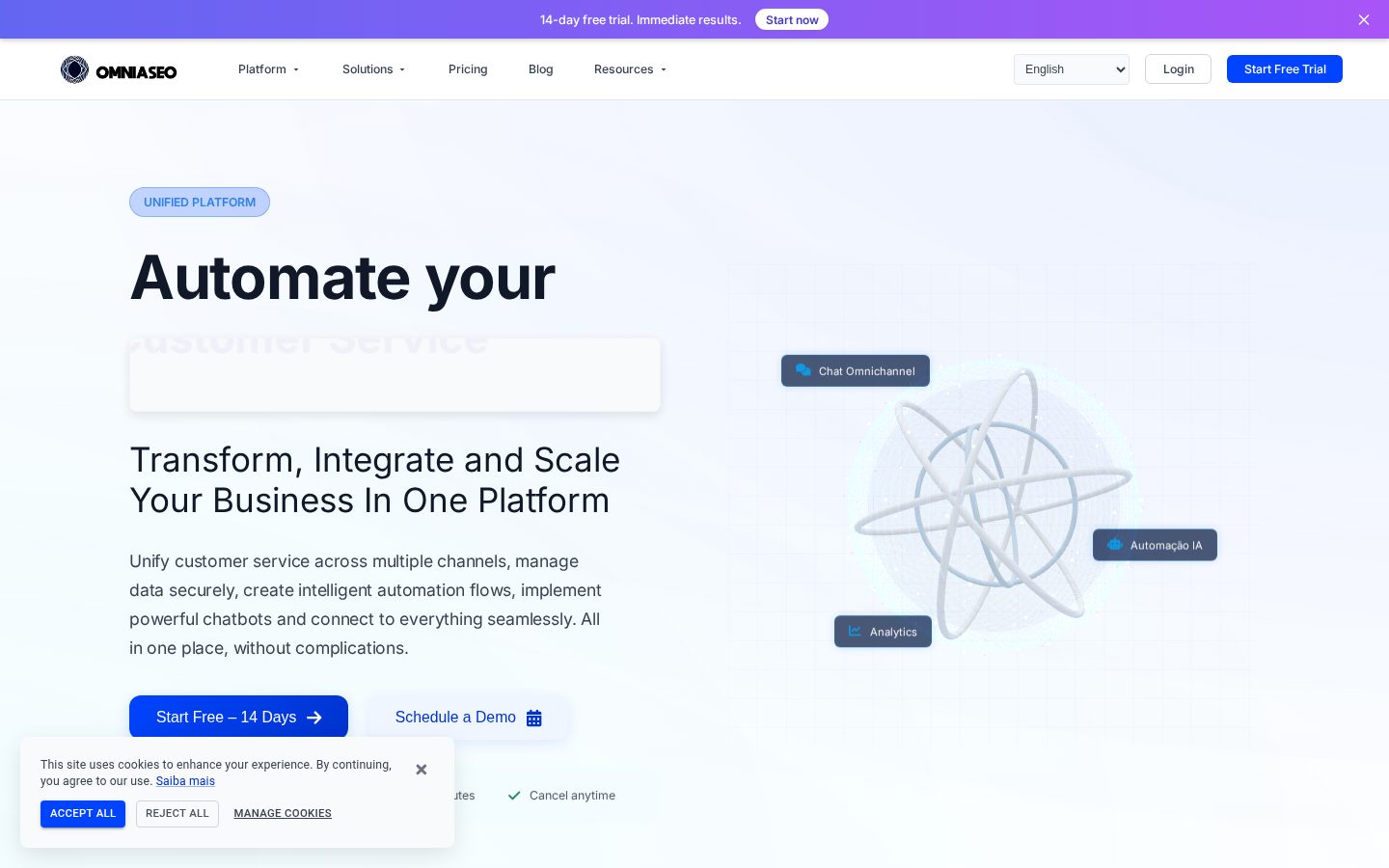 OmniaSEO Homepage