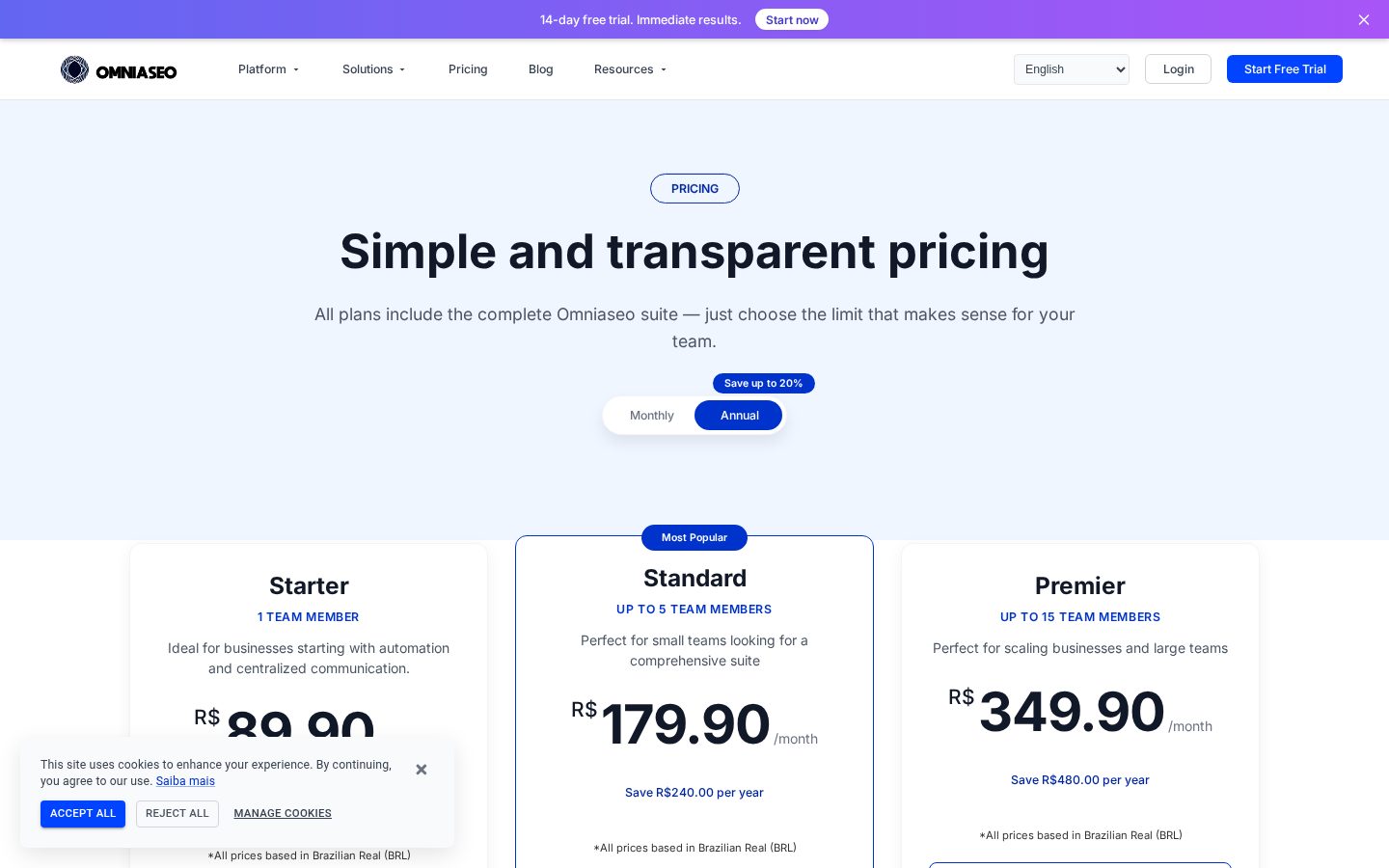 OmniaSEO Pricing