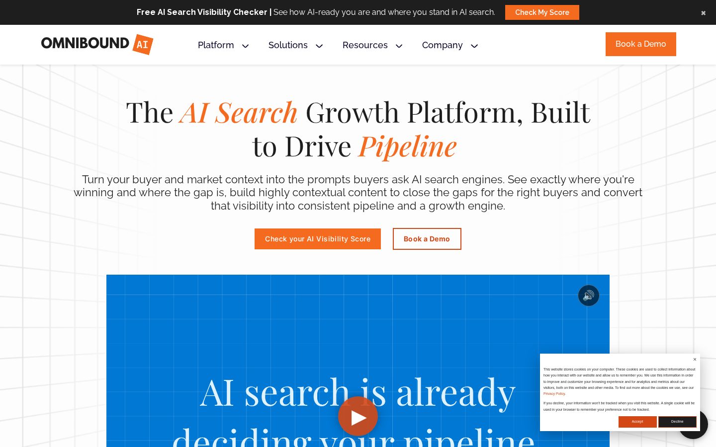 Omnibound AI Homepage