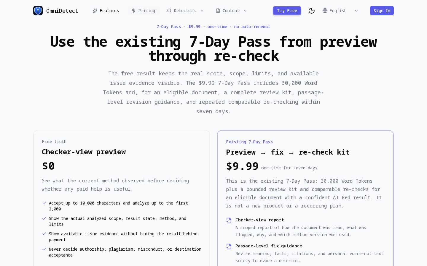 OmniDetect Pricing