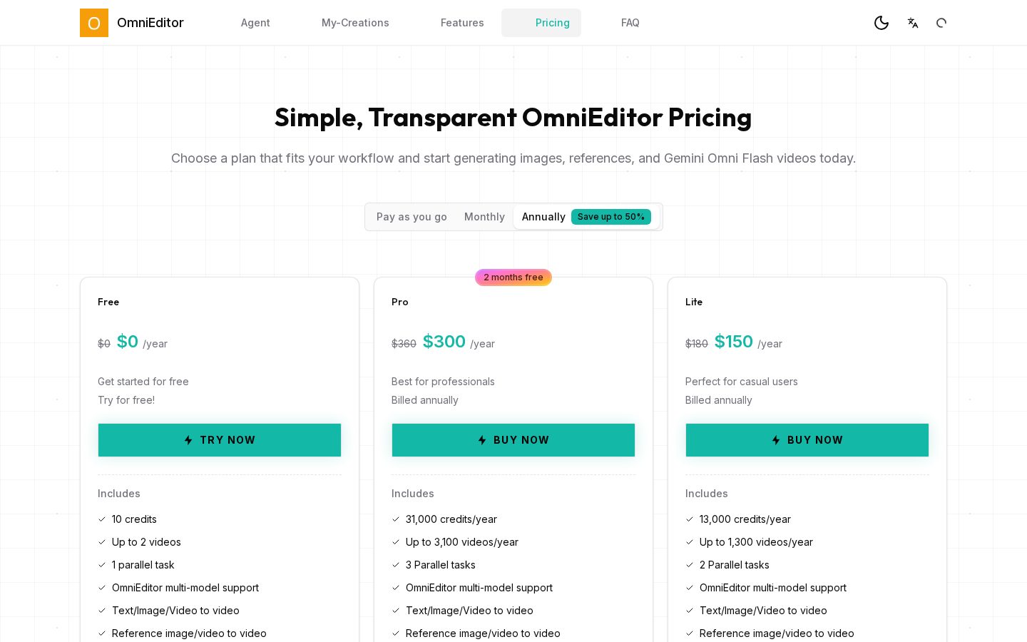 OmniEditor Pricing