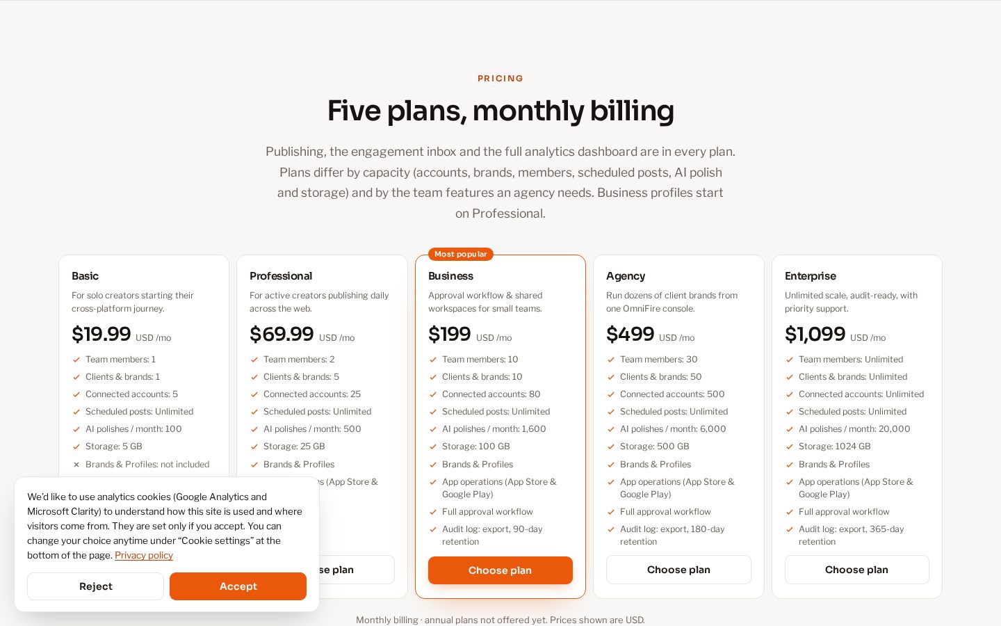 OmniFire Pricing