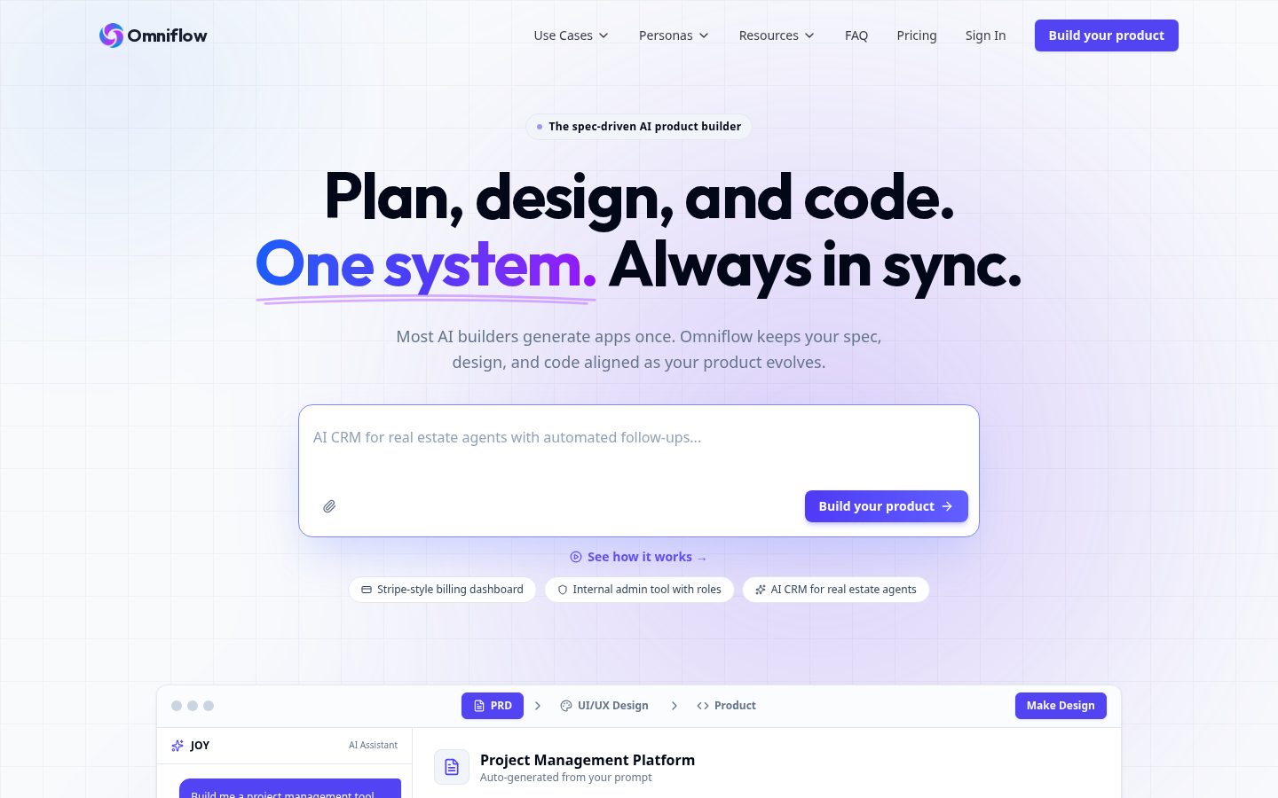 Omniflow Homepage