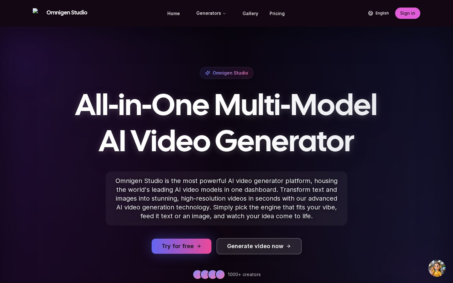 Omnigen Studio Homepage