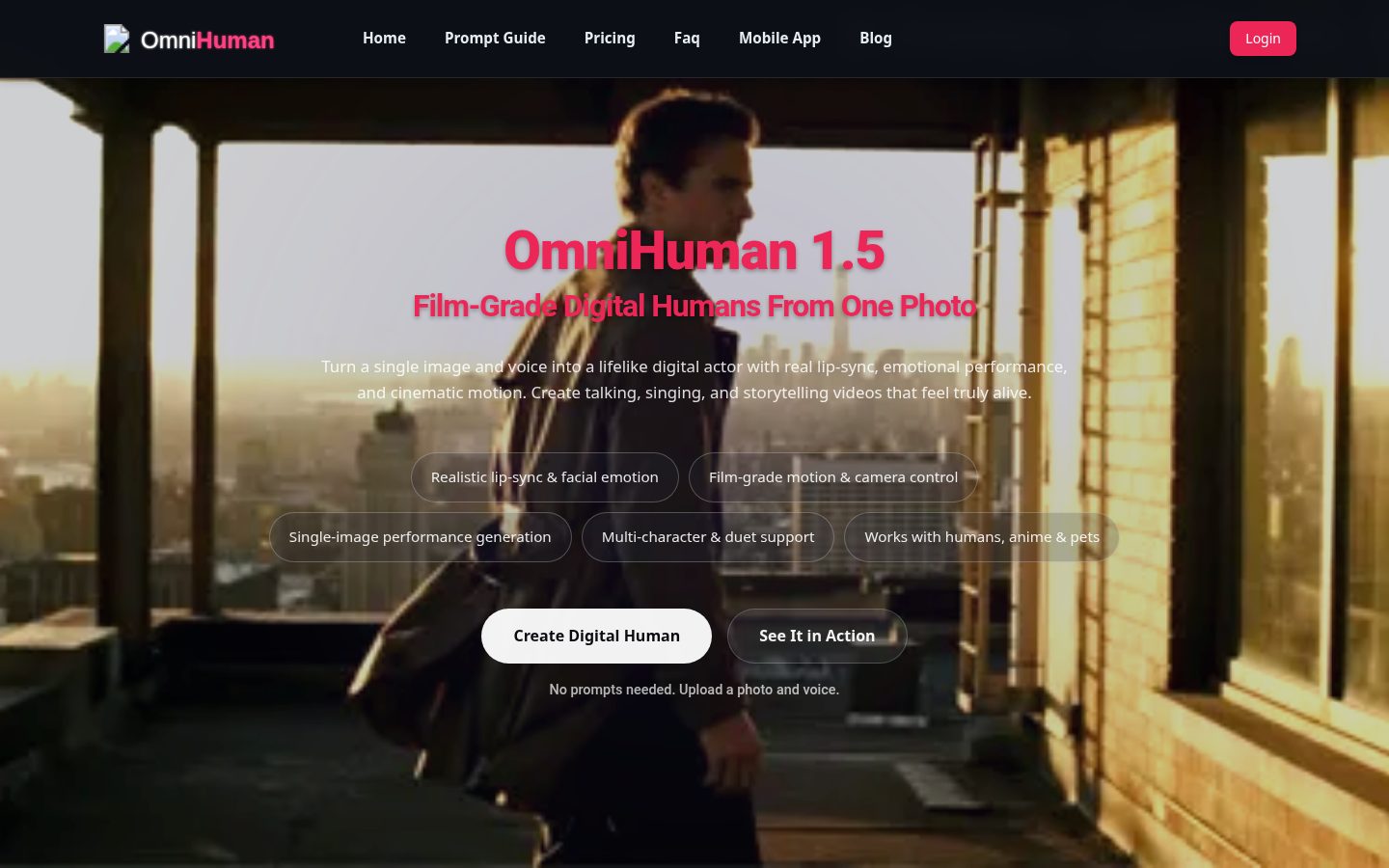 OmniHuman 1.5 Homepage