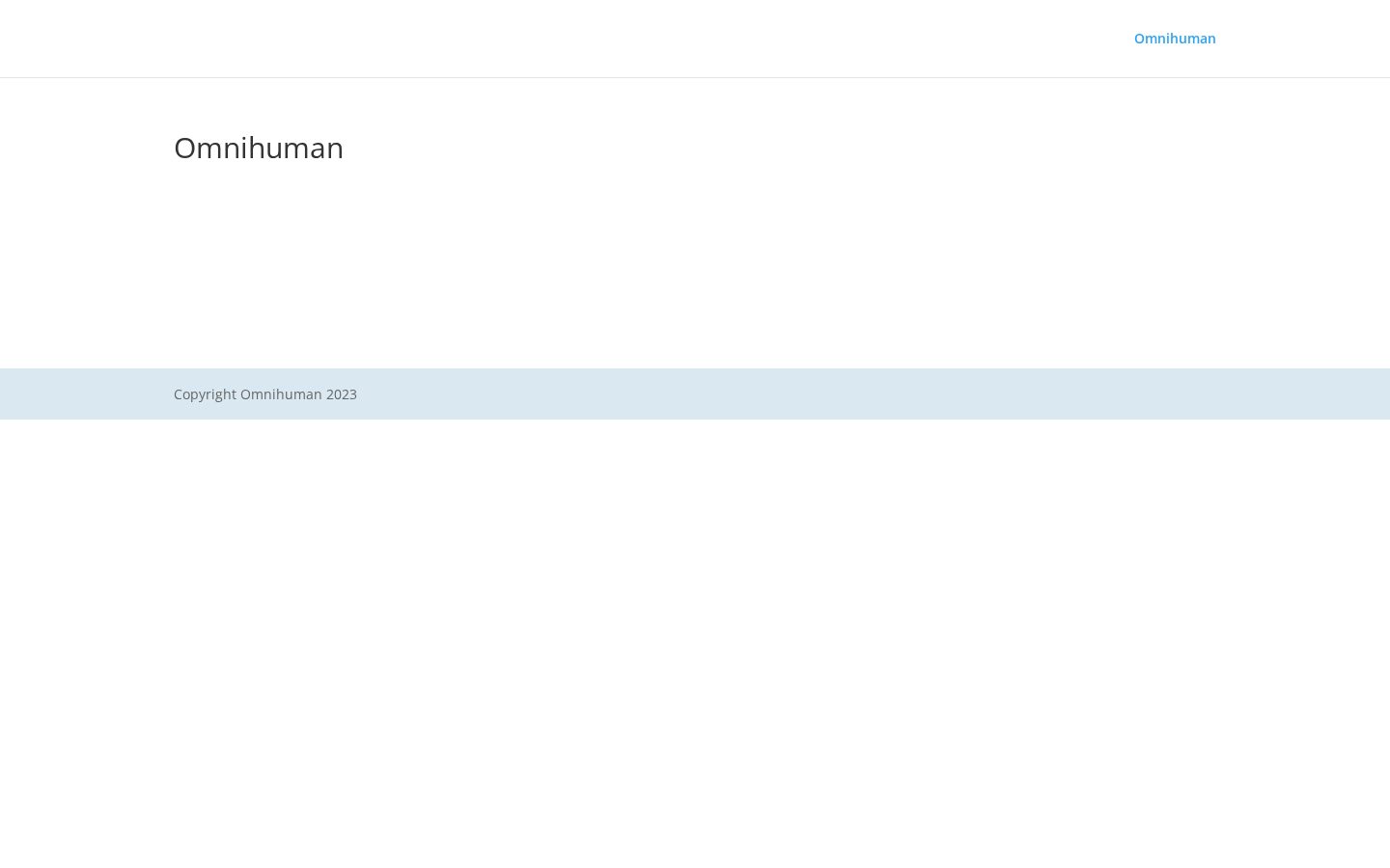 OmniHuman Homepage