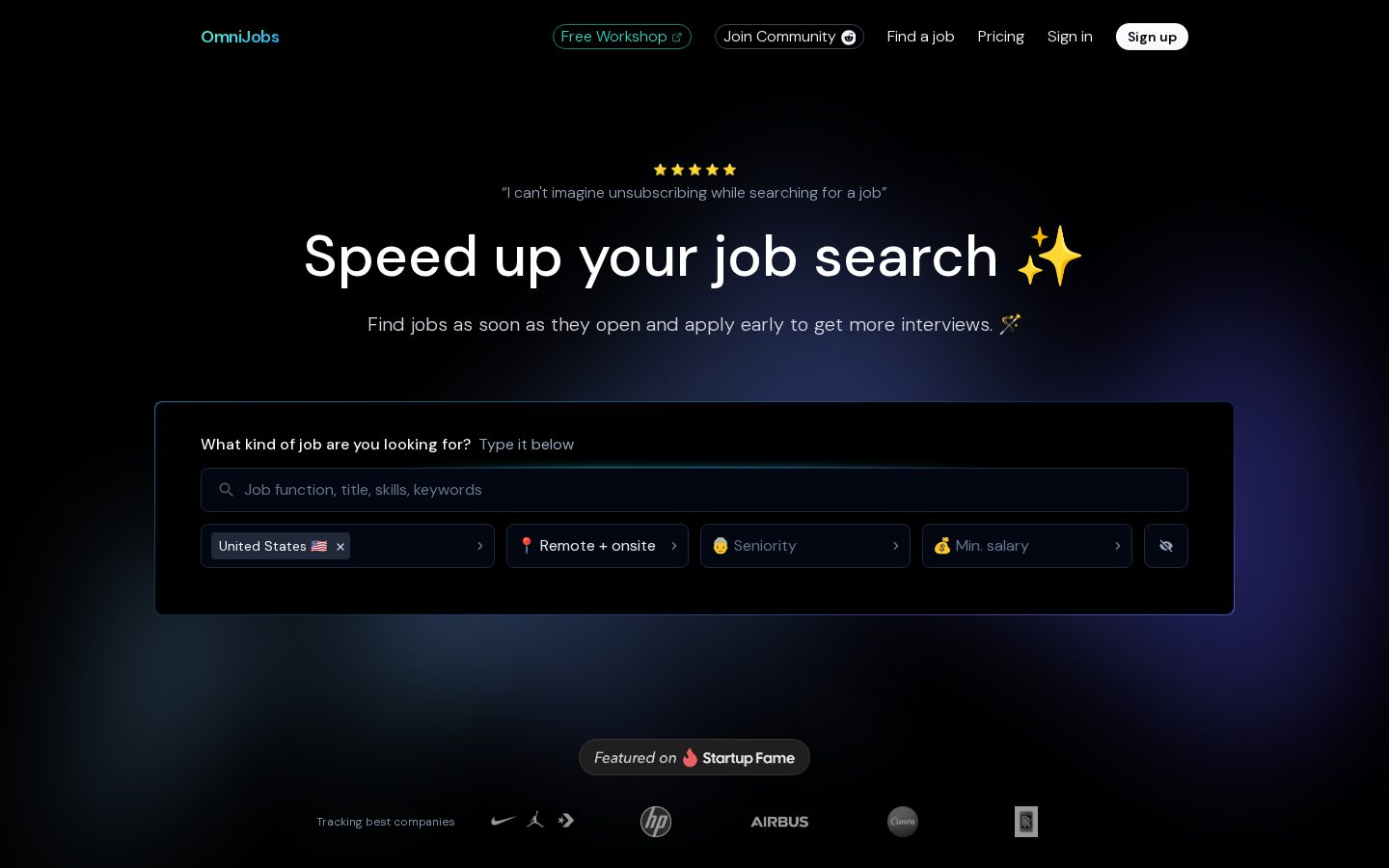 Omnijobs.io Homepage