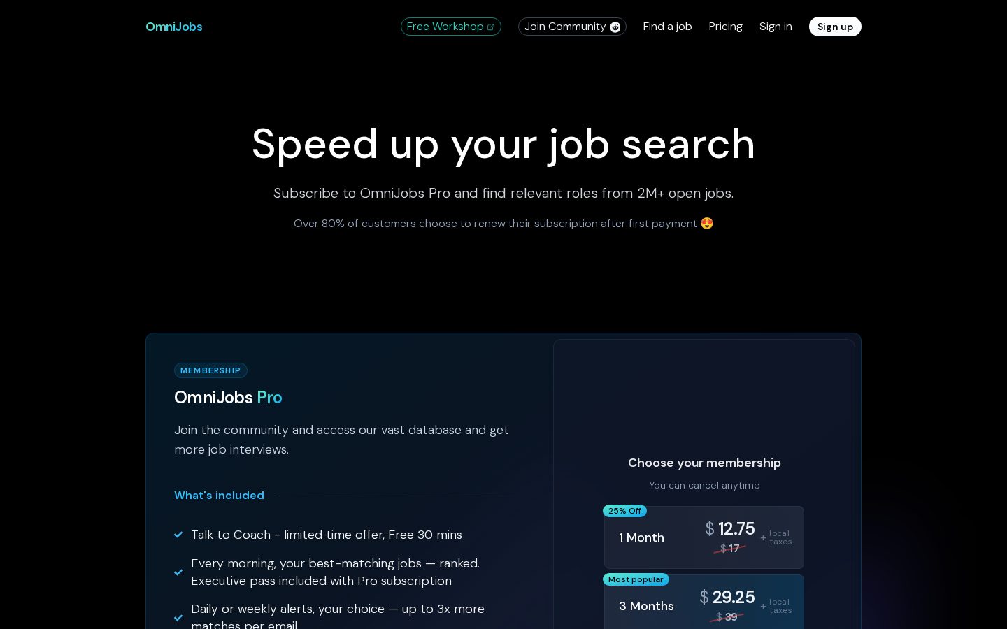Omnijobs.io Pricing