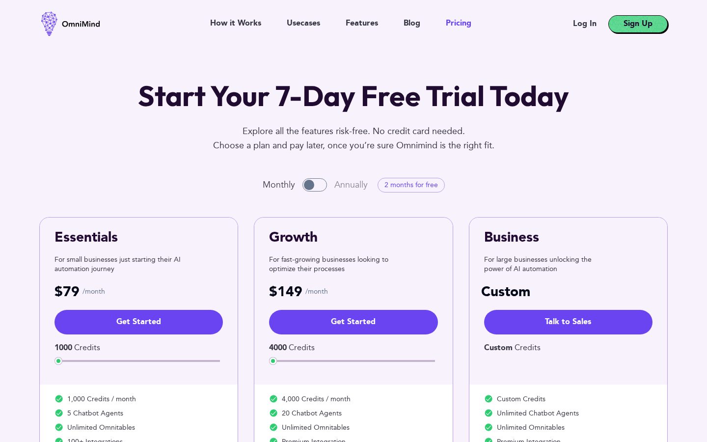 OmniMind Pricing