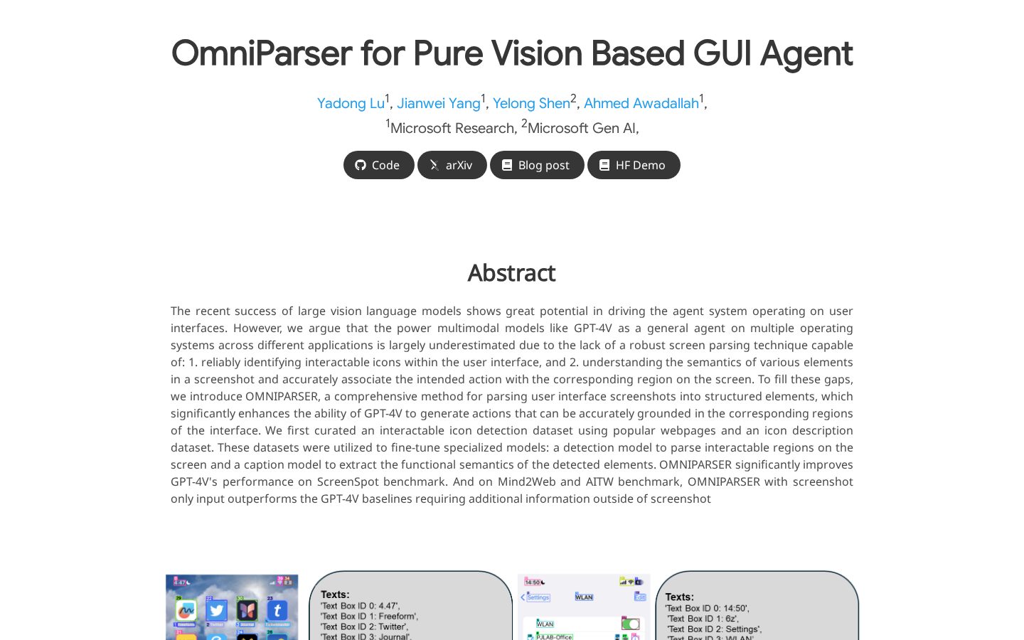 OmniParser Homepage