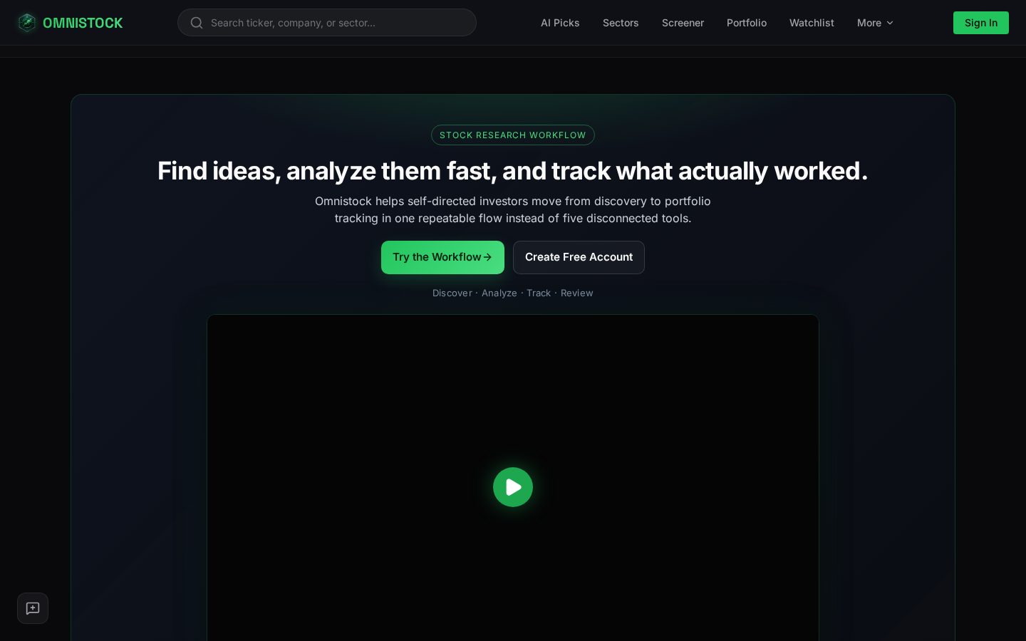 Omnistock Homepage