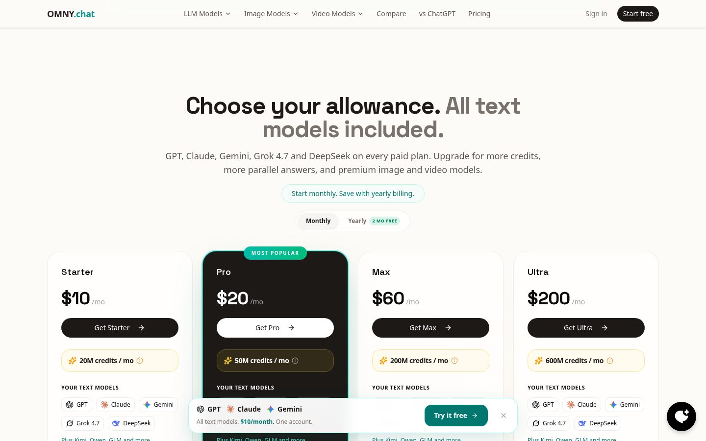 OmnyChat Pricing