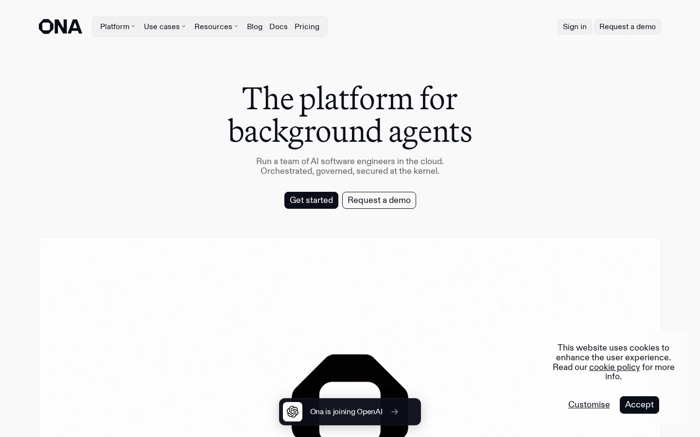 Ona (formerly Gitpod) Homepage