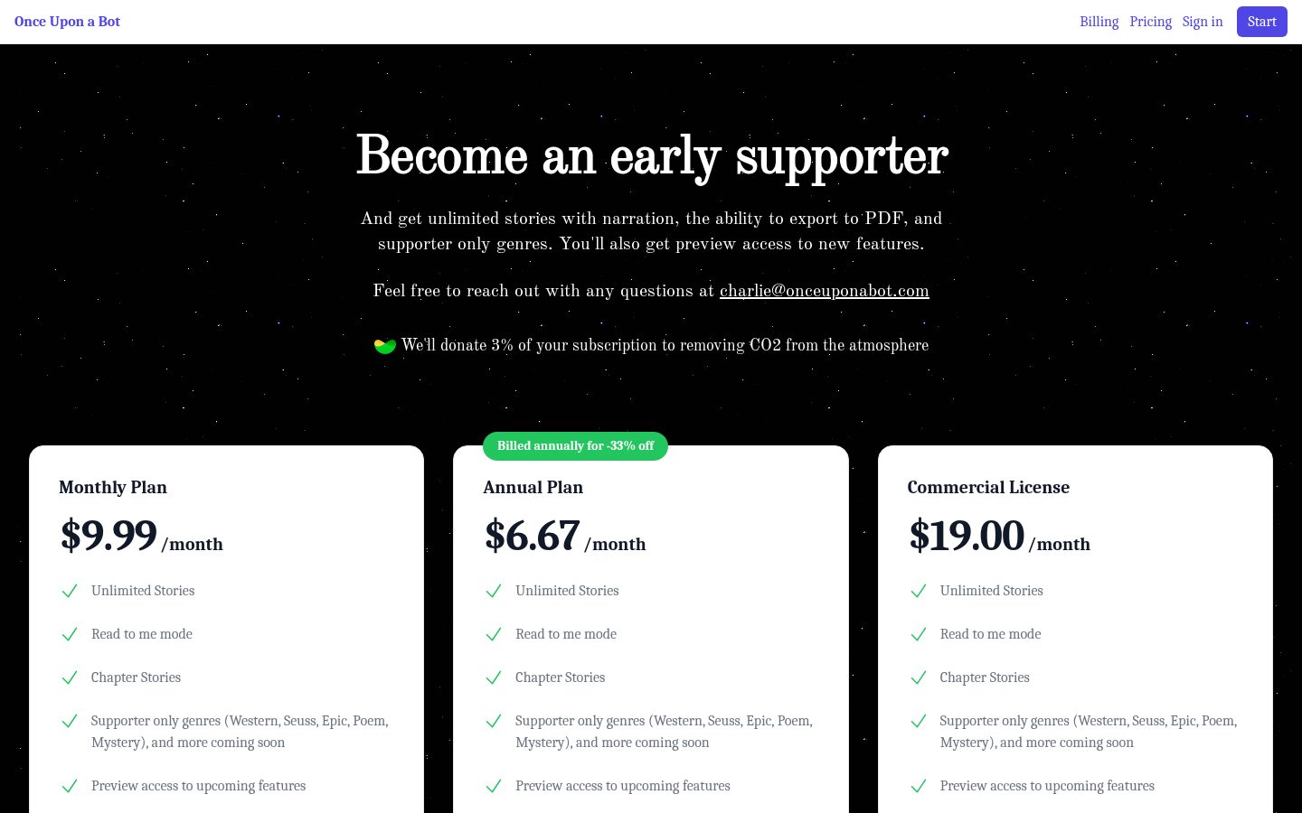 Once Upon a Bot Pricing