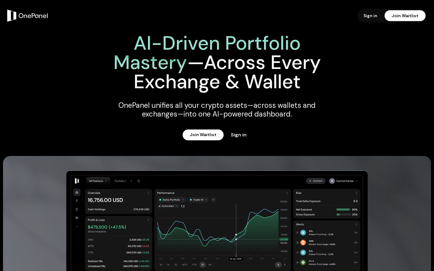 One Panel Homepage