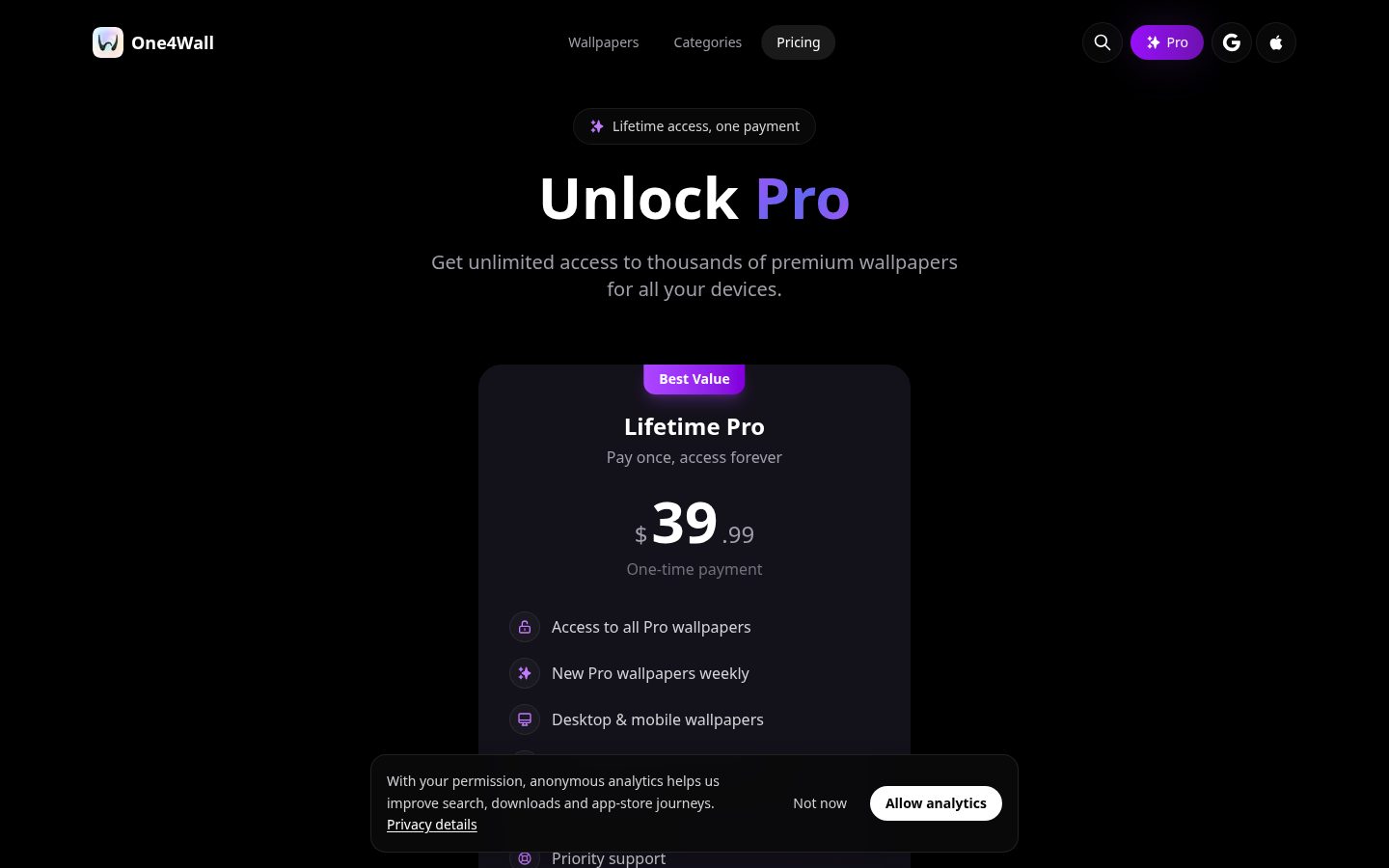 One4Wall Pricing
