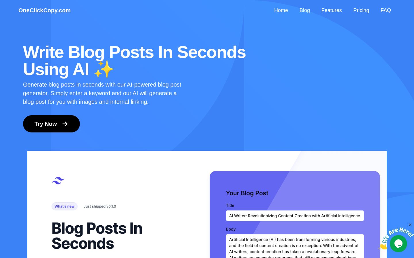 OneClickCopy Homepage