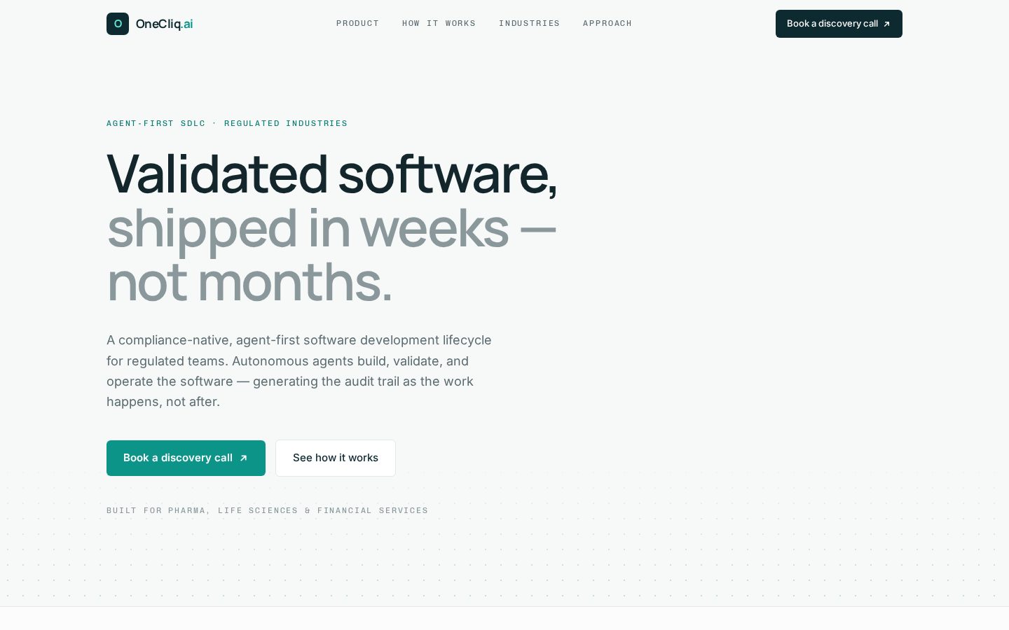 OneCliq Homepage